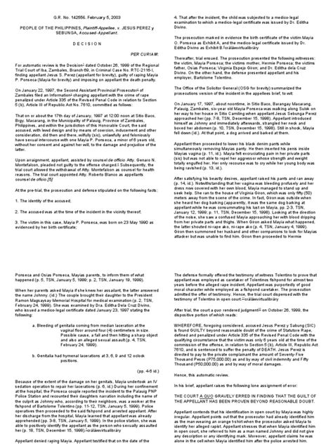 people vs perez|People vs Perez : 142556 : February 5, 2003 : Per Curiam : En Banc.